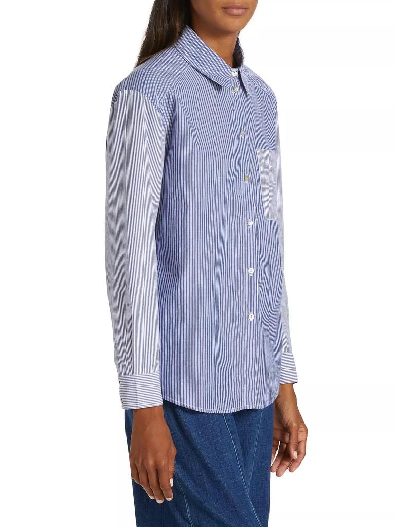 商品ba&sh|Deborah Multi-Stripe Cotton Button-Front Shirt,价格¥657,第4张图片详细描述