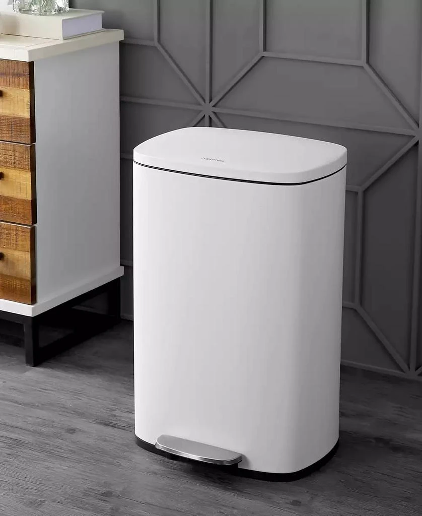 Connor Rectangular Trash Can with Soft-Close Lid and Free Mini Trash Can, Set of 2 商品