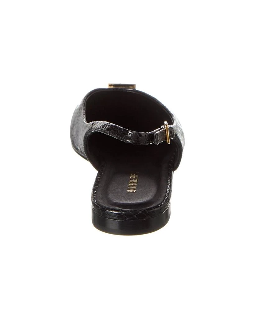 商品Burberry|Burberry Monogram Motif Snake-Embossed Leather Slingback Flat,价格¥4413,第3张图片详细描述