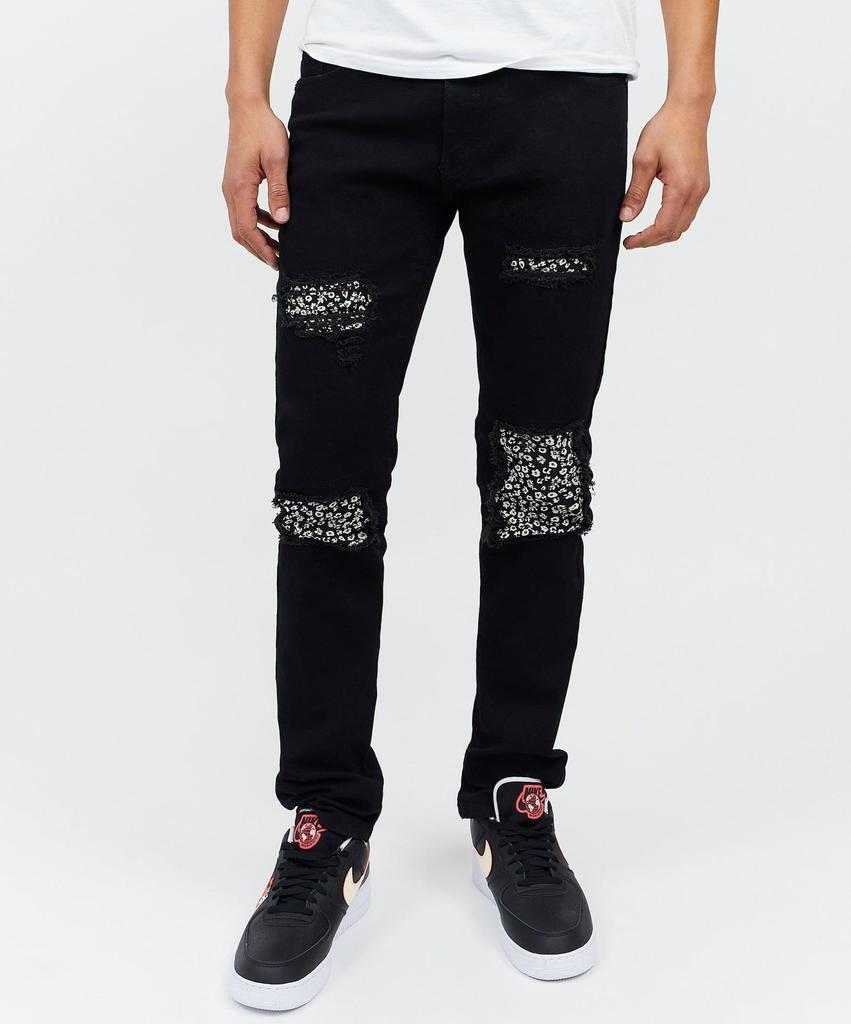 商品Reason Clothing|Samuel Patched Slim Jeans,价格¥148,第1张图片