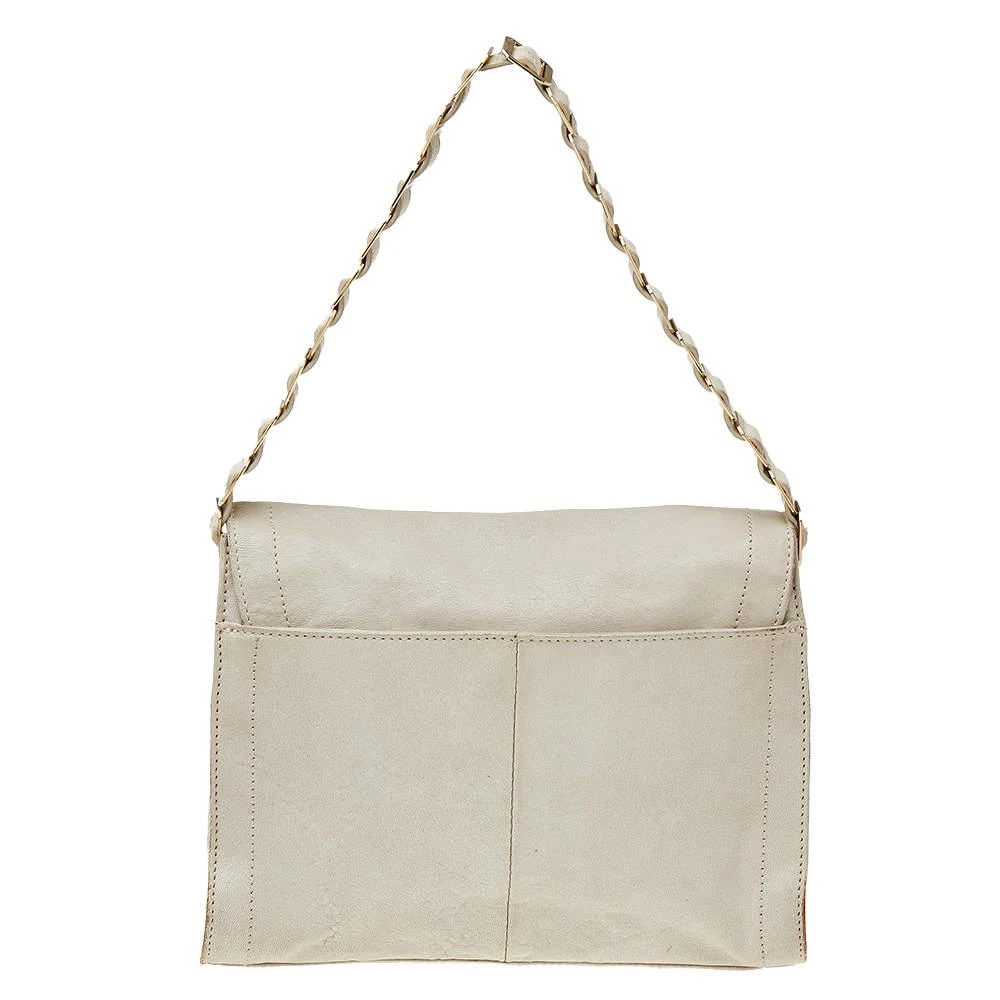 商品[二手商品] Tory Burch|Tory Burch White Leather Chain Link Shoulder Bag,价格¥849,第4张图片详细描述