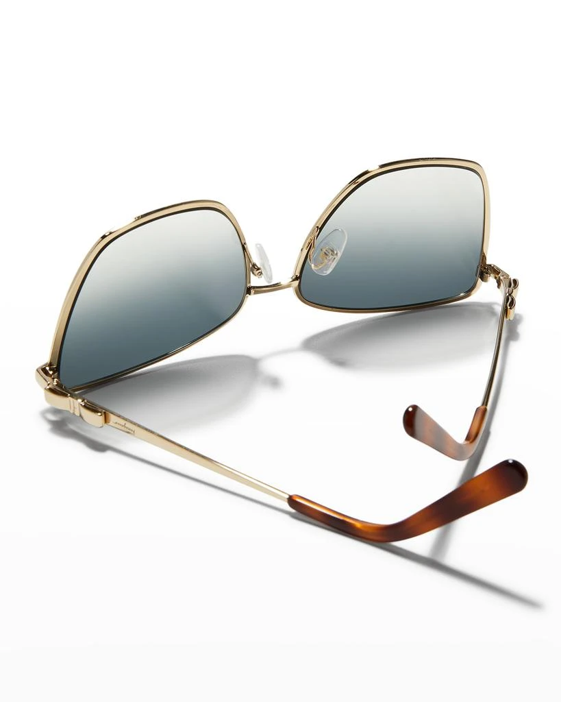 商品Salvatore Ferragamo|Vara Bow Metal Butterfly Sunglasses,价格¥1460,第5张图片详细描述