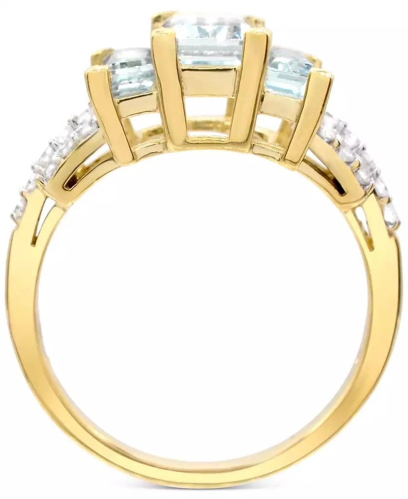 商品Macy's|Aquamarine (3 ct. t.w) & Diamond (1/2 ct. t.w.) Ring in 14K Yellow Gold,价格¥19823,第3张图片详细描述