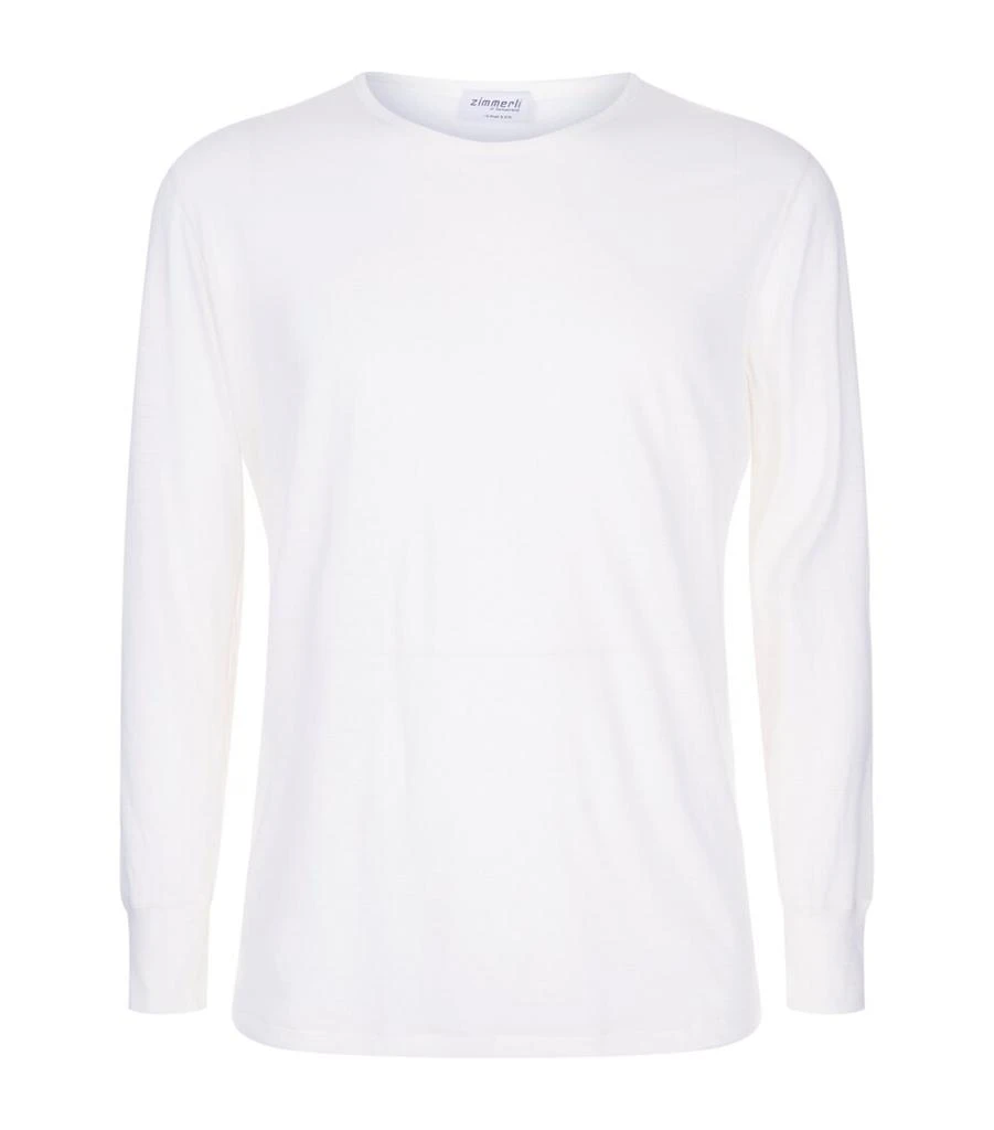 商品Zimmerli|Wool and Silk Long Sleeve Top,价格¥1607,第1张图片
