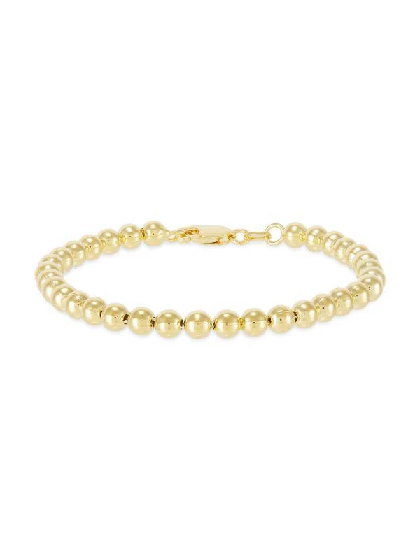 商品Saks Fifth Avenue|14K Goldplated Sterling Silver Beaded Bracelet,价格¥568,第1张图片