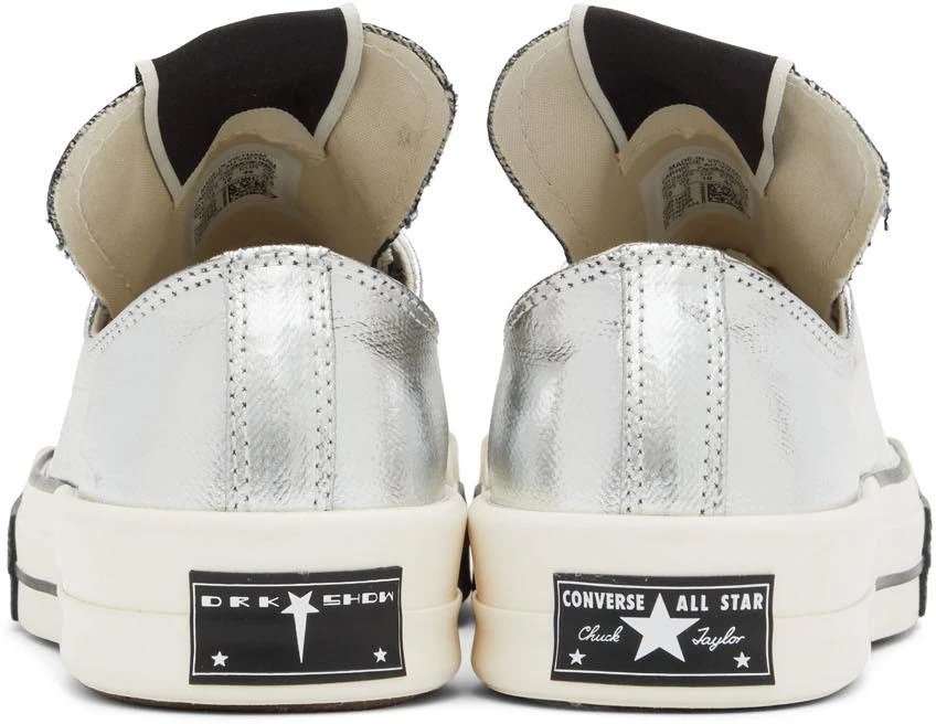 商品Rick Owens|Silver Converse Edition Turbodrk Chuck 70 Low Sneakers,价格¥526,第2张图片详细描述