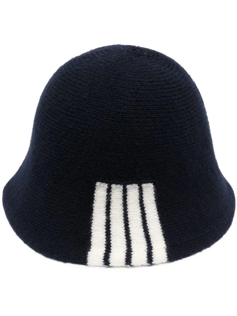 商品Thom Browne|Thom Browne 4 Bar Stripe Knitted Bucket Hat,价格¥5561,第1张图片