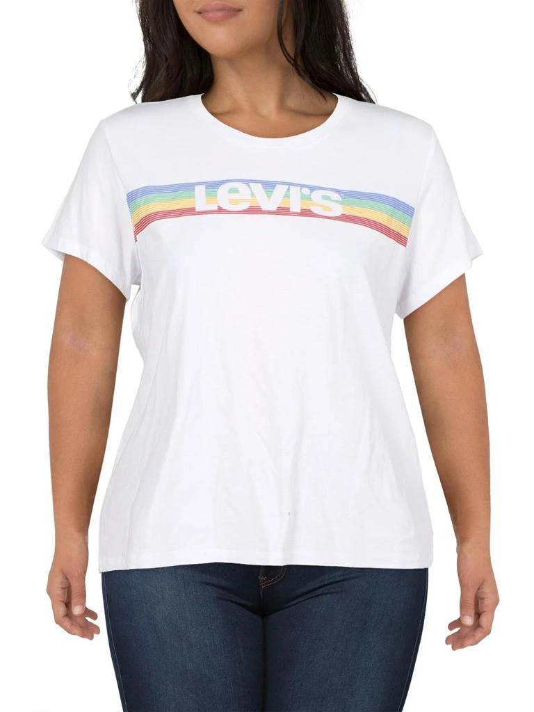 商品Levi's|Juniors The Perfect Tee Womens Cotton Logo Graphic T-Shirt,价格¥155,第1张图片