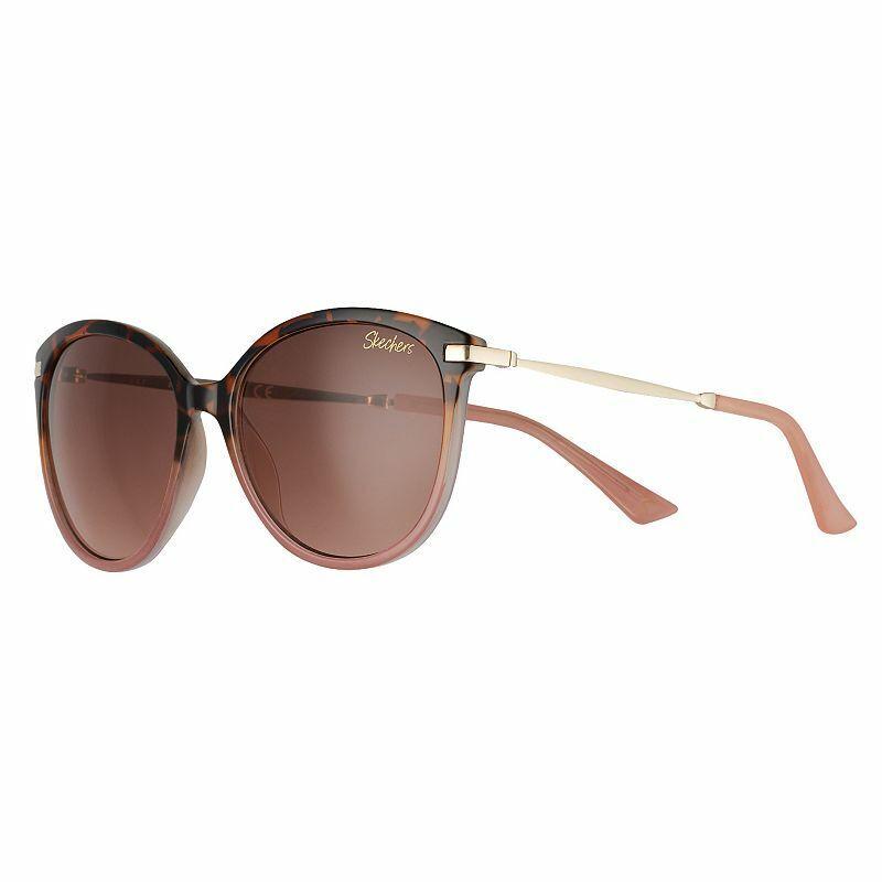 Skechers Gradient Brown Round Ladies Sunglasses SE6032 55F 57商品第1张图片规格展示