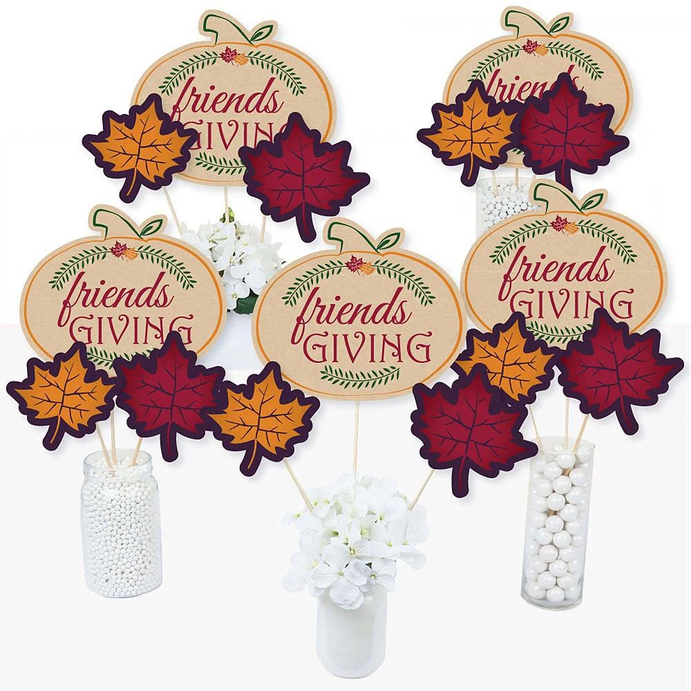 商品Big Dot of Happiness|Friends Thanksgiving Feast - Friendsgiving Centerpiece Table Toppers - 15 Ct,价格¥127,第1张图片