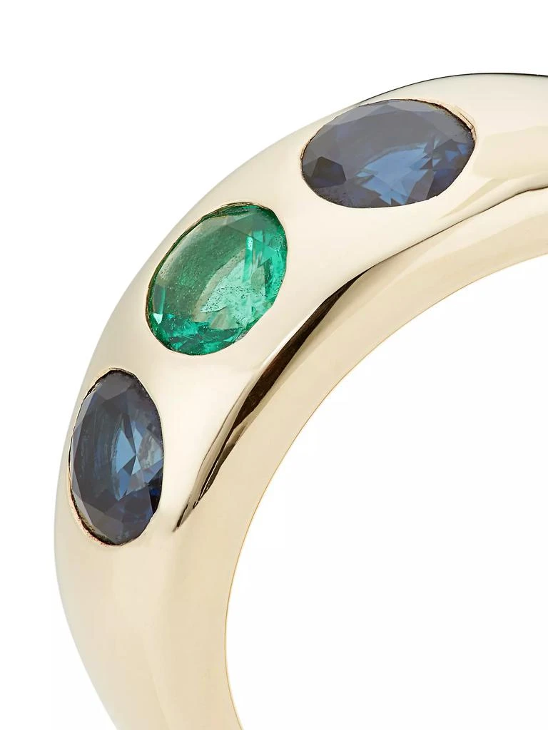 商品Marlo Laz|Gemma 14K Yellow Gold, Blue Sapphire & Emerald Ring,价格¥36549,第4张图片详细描述