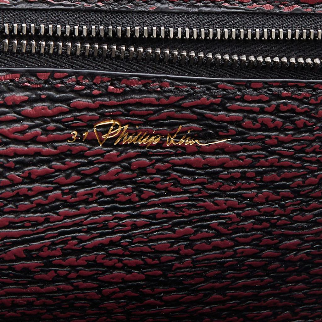 3.1 Phillip Lim Burgundy Black Textured Leather Pashli Backpack商品第8张图片规格展示