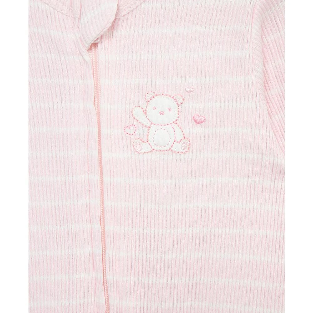 商品Little Me|Baby Charms & Striped Cotton Long Sleeve Footed Coveralls, Pack of 2,价格¥186,第4张图片详细描述