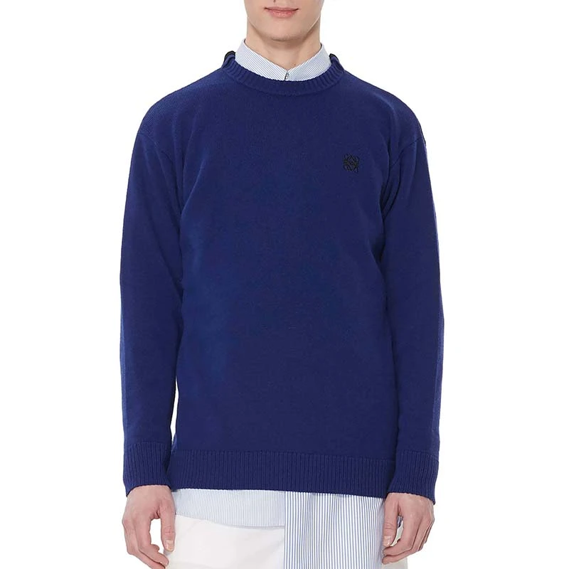 商品Loewe|LOEWE 深蓝色男士卫衣/帽衫 H3109440SM-5110,价格¥2453,第1张图片