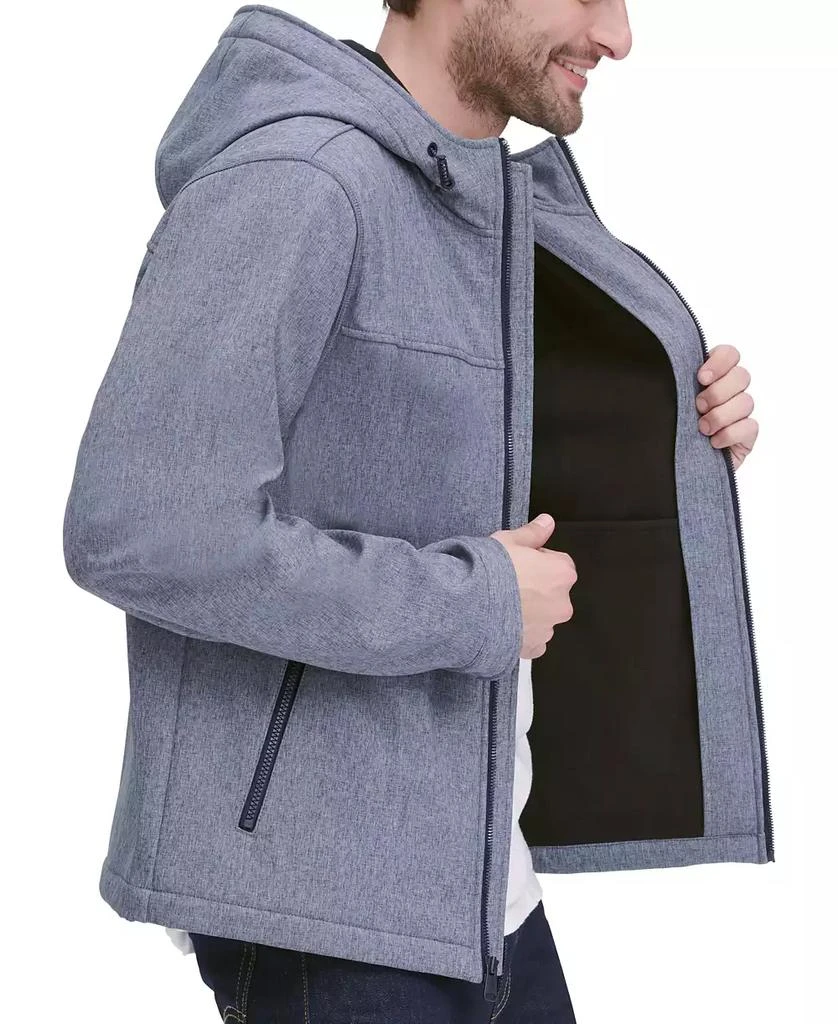 商品Tommy Hilfiger|男式logo图案连帽软壳夹克 防水面料,价格¥491,第5张图片详细描述