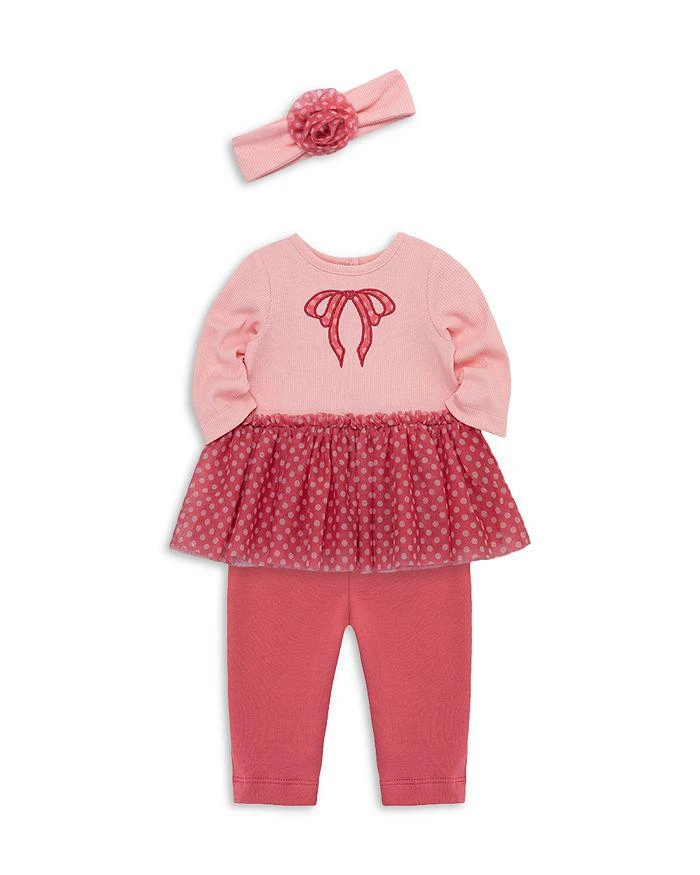 商品Little Me|Girls' Dot Bow Tutu Top, Headband & Leggings Set - Baby  ,价格¥157,第3张图片详细描述