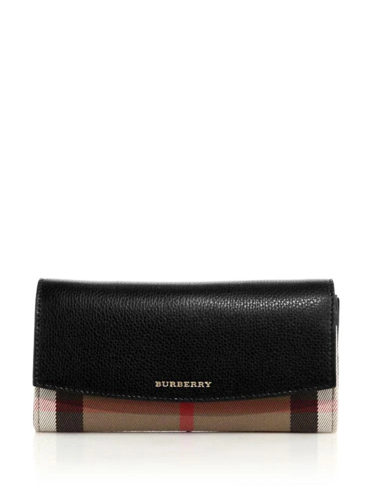 商品Burberry|Porter Leather And House Check Continental Wallet,价格¥3637,第1张图片