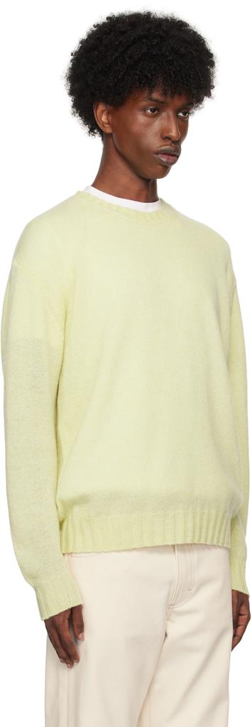 Yellow Shetland Wool Cashmere Knit Sweater – On Sale Now with Up