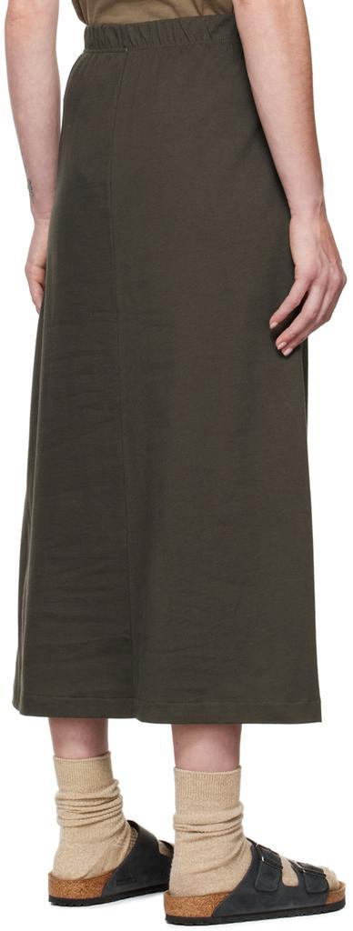 商品Essentials|Gray Cotton Midi Skirt,价格¥798,第5张图片详细描述