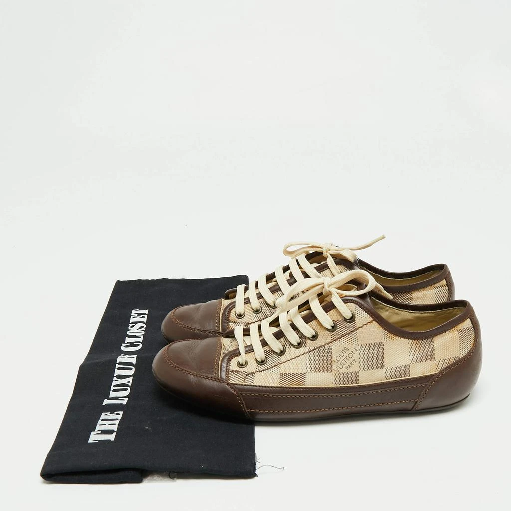 Louis Vuitton Damier Azur Canvas and Leather Sneakers Size 40 商品