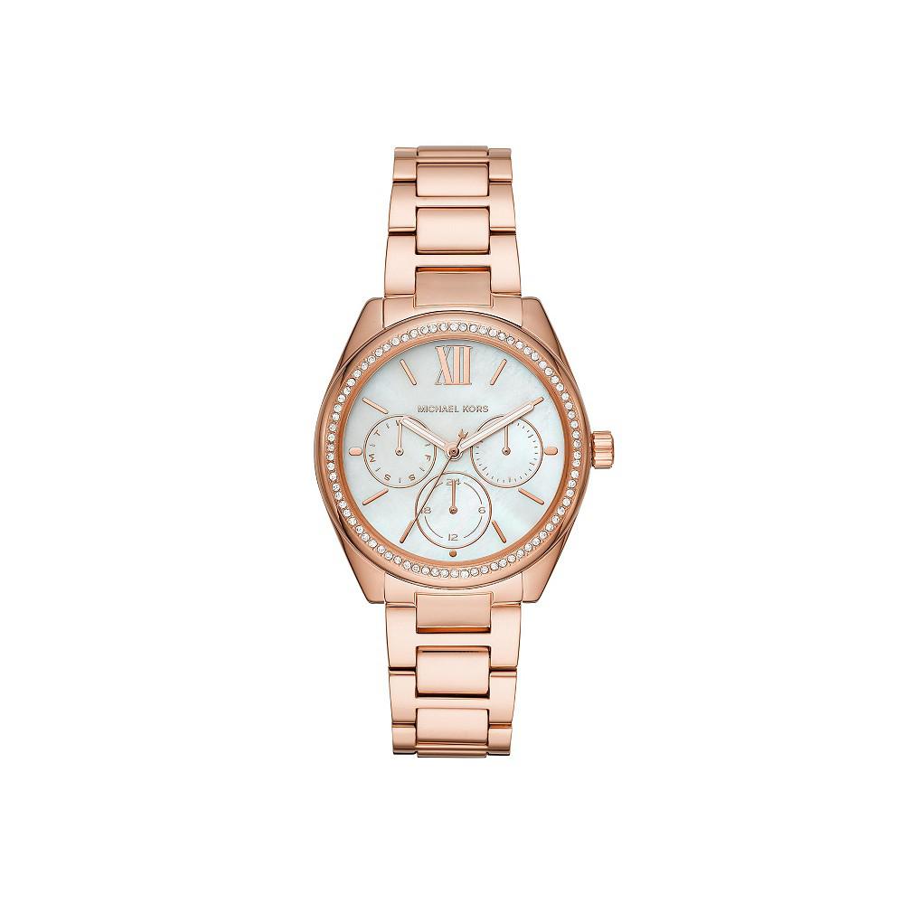 Women's Janelle Multifunction Rose Gold-Tone Stainless Steel Bracelet Watch 36mm MK7095商品第1张图片规格展示