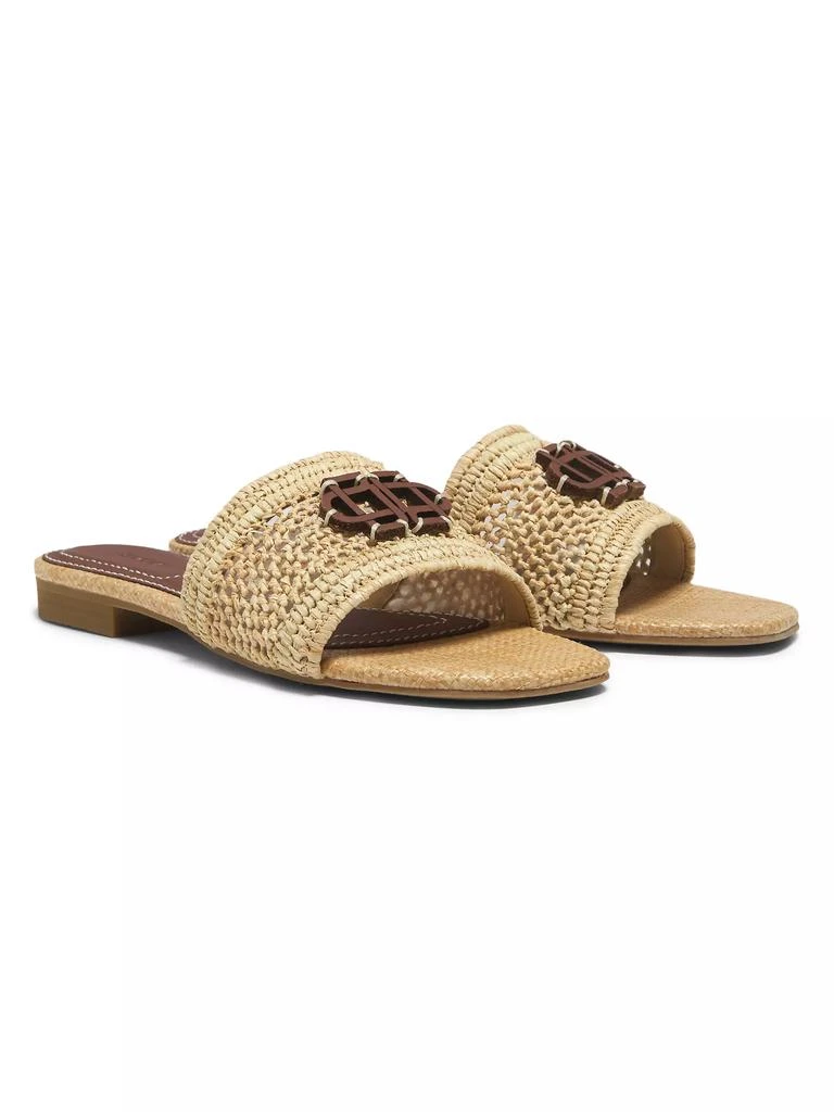 商品SIMKHAI|Delphi Raffia Flat Sandals,价格¥2562,第2张图片详细描述