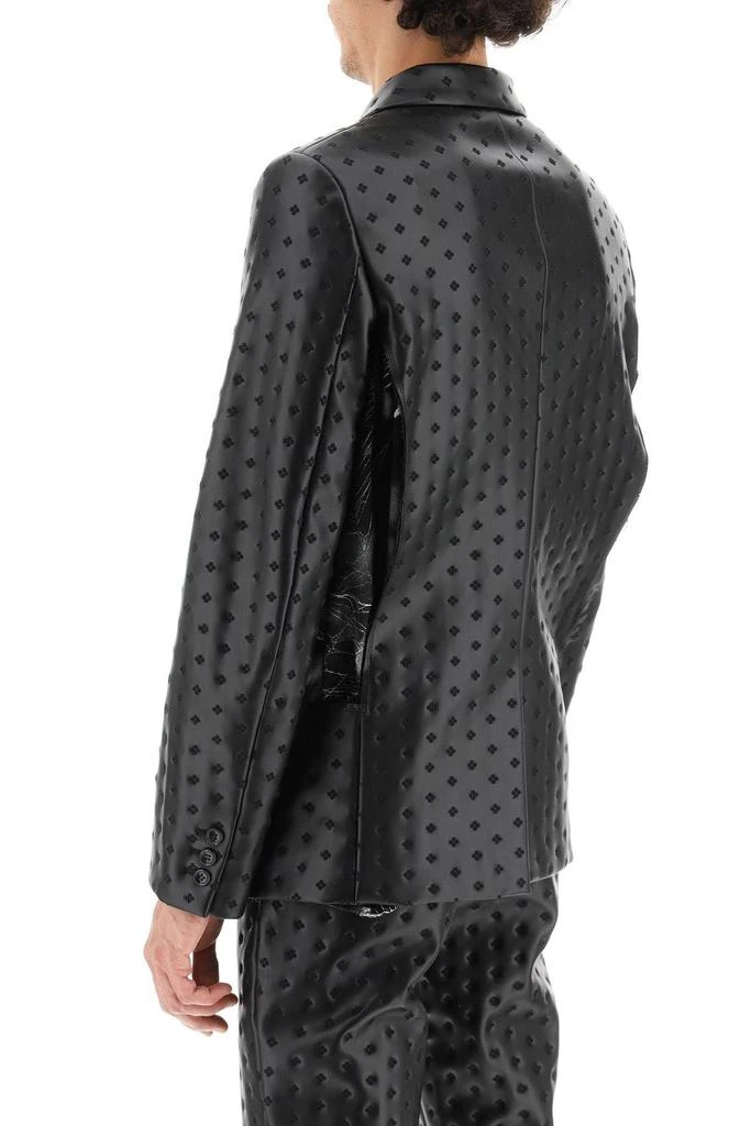 商品Comme des Garcons|EMBROIDERED FAUX LEATHER BLAZER WITH SIDE OPENINGS,价格¥6106,第4张图片详细描述