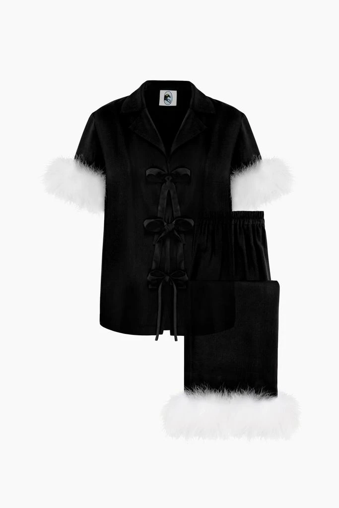 商品Sleeper|Ponyo Pajama Set with Detachable Feathers in Black,价格¥816,第1张图片
