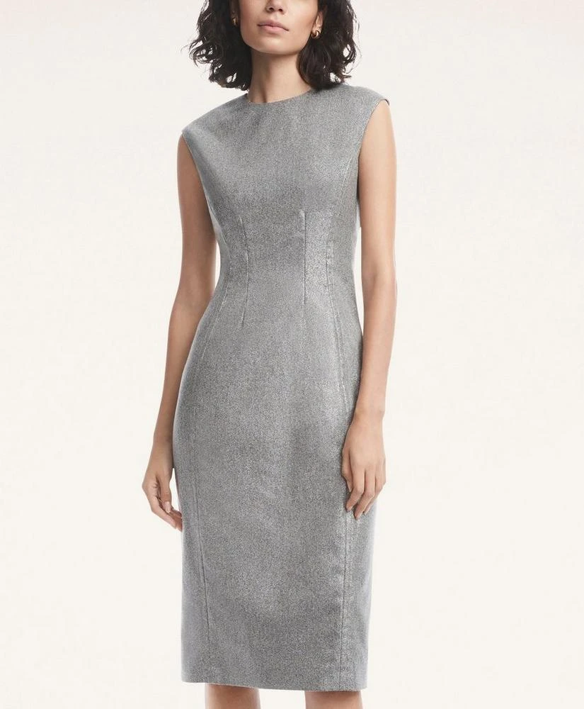 商品Brooks Brothers|Flannel Metallic Sheath Dress,价格¥1255,第1张图片