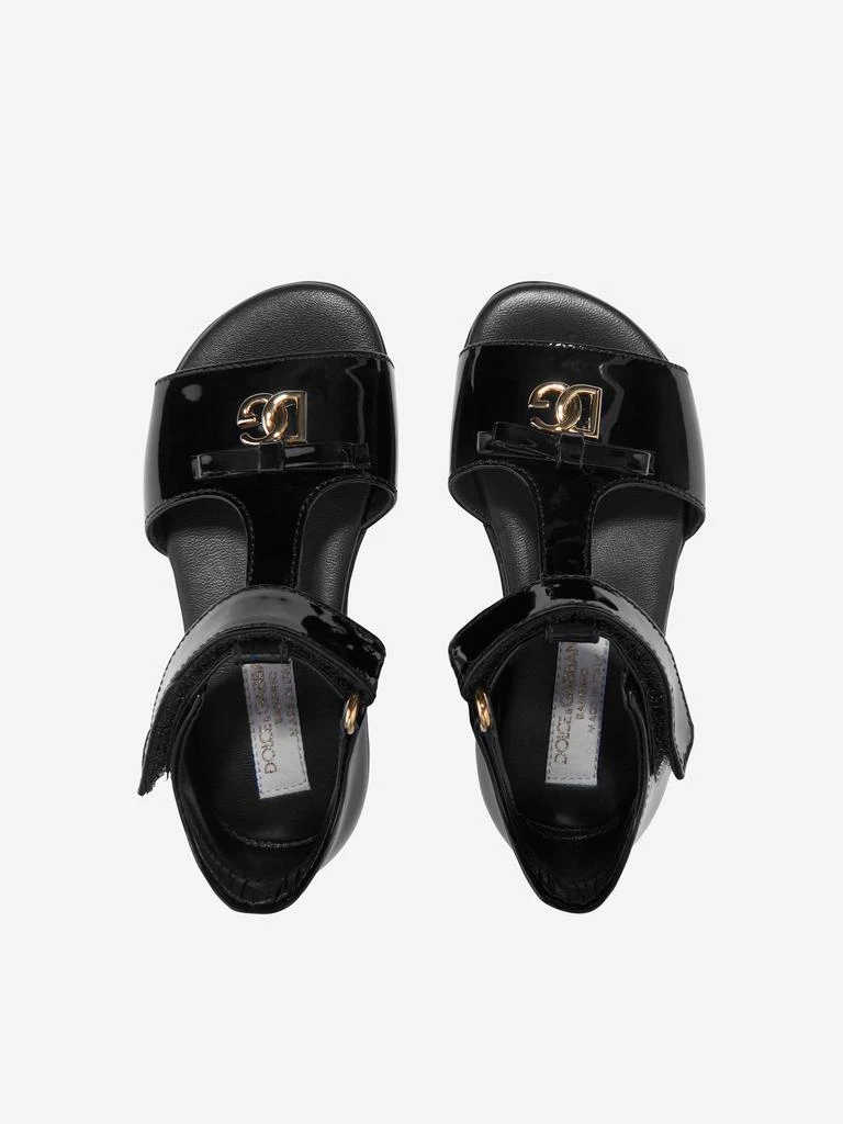 商品Dolce & Gabbana|Dolce & Gabbana Girls Patent Leather Sandals in Black,价格¥1175,第4张图片详细描述