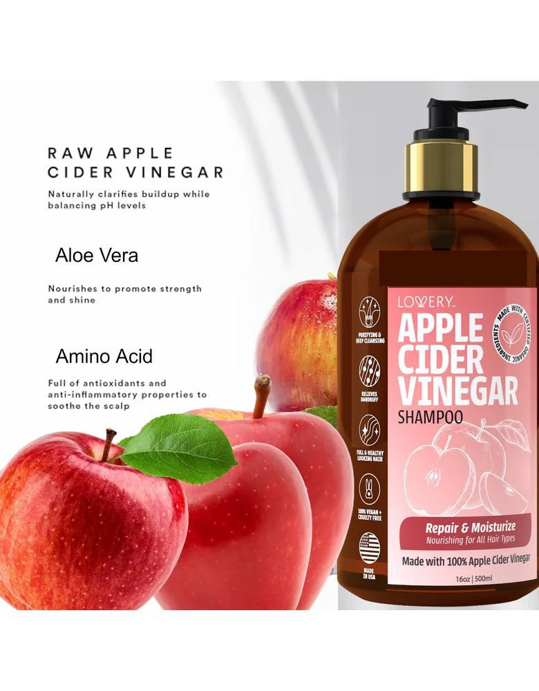 商品Lovery|Apple Cider Vinegar Shampoo and Coconut Avocado Conditioner Set,价格¥572,第2张图片详细描述