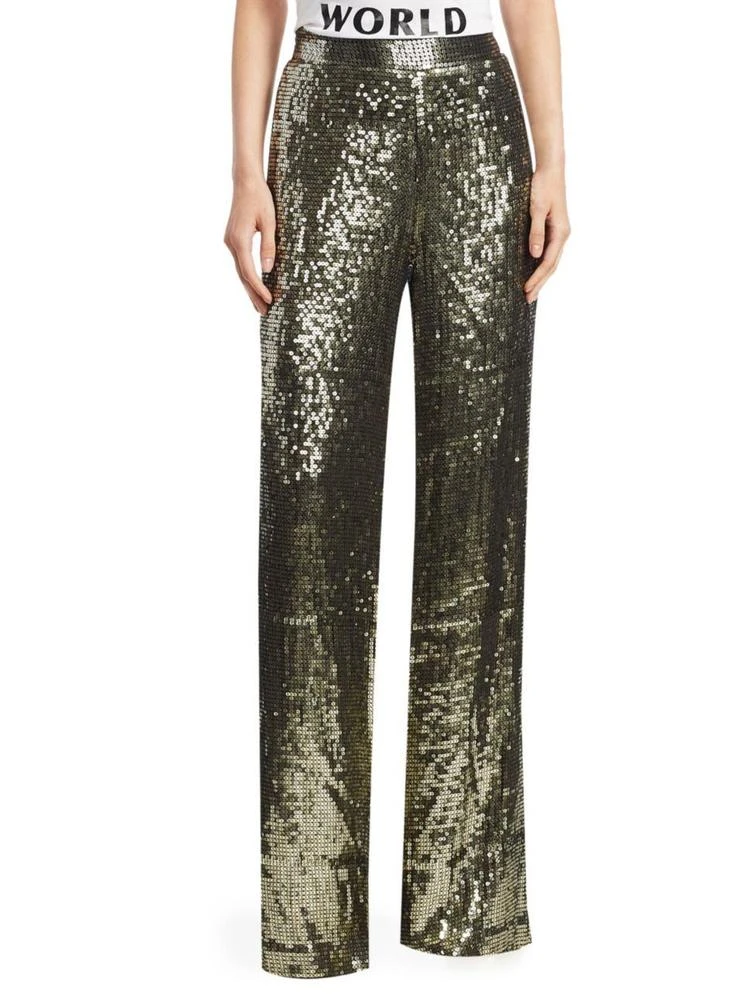 商品Alice + Olivia|Racquel Sequin Wide-Leg Pants,价格¥1238,第1张图片