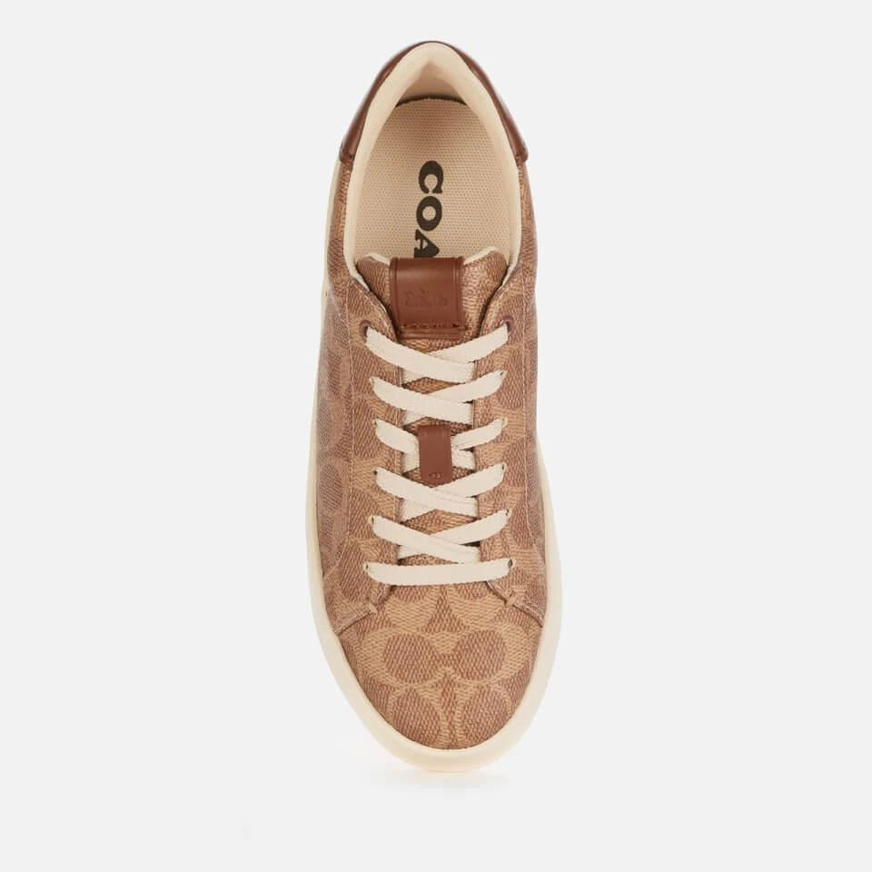 商品Coach|COACH WOMEN'S LOWLINE COATED CANVAS TRAINERS - TAN,价格¥1040,第3张图片详细描述