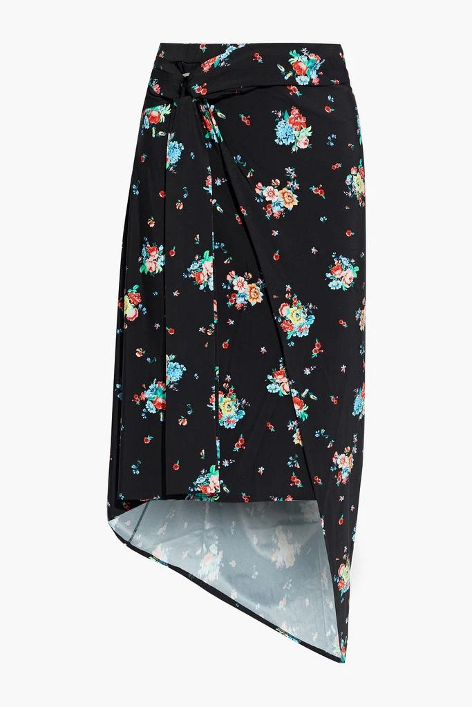 商品Paco Rabanne|Wrap-effect floral-print satin-jersey midi skirt,价格¥934,第3张图片详细描述