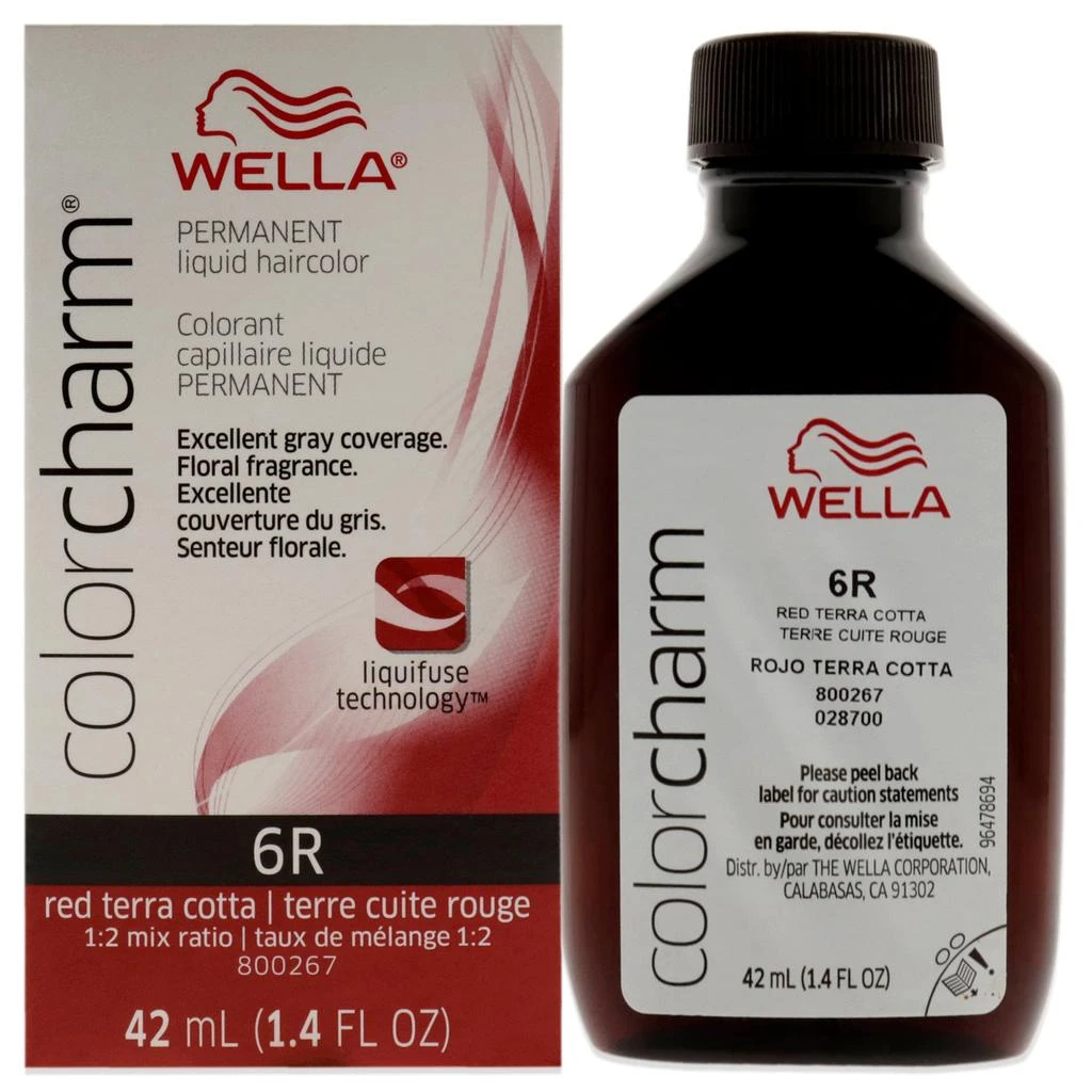 商品Wella|Color Charm Permanent Liquid Haircolor - 6R Red Terra Cotta by  for Unisex - 1.42 oz Hair Color,价格¥121,第1张图片