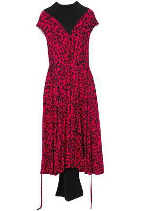 商品Vetements|Paneled leopard-print stretch-jersey midi dress,价格¥5970,第1张图片