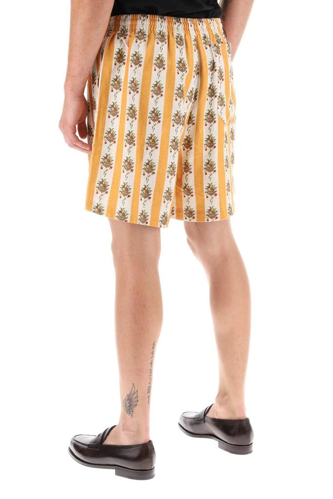 商品BODE|striped fruit bowl viscose linen shorts,价格¥1825,第3张图片详细描述