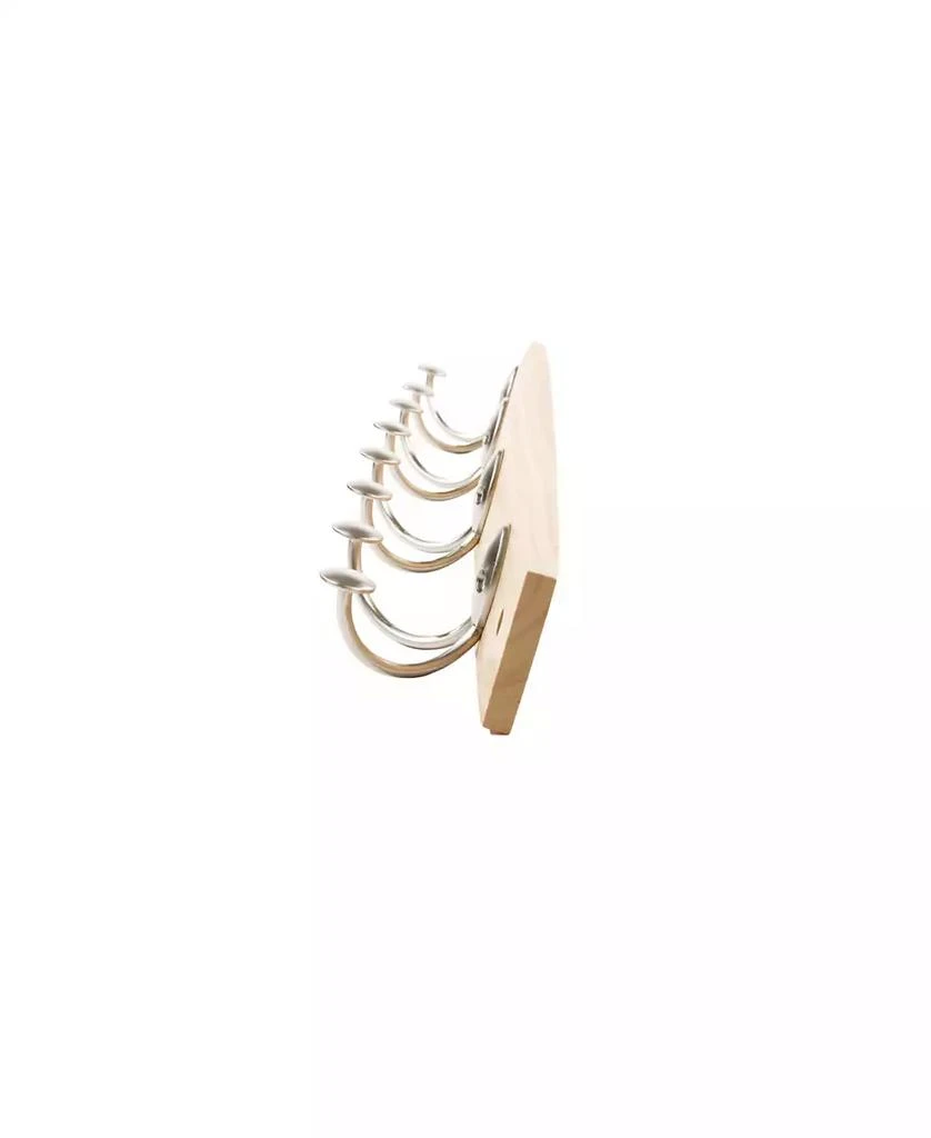 商品Spectrum|Stratford Wall Mount 4-Double Hook Wood Rack,价格¥337,第4张图片详细描述