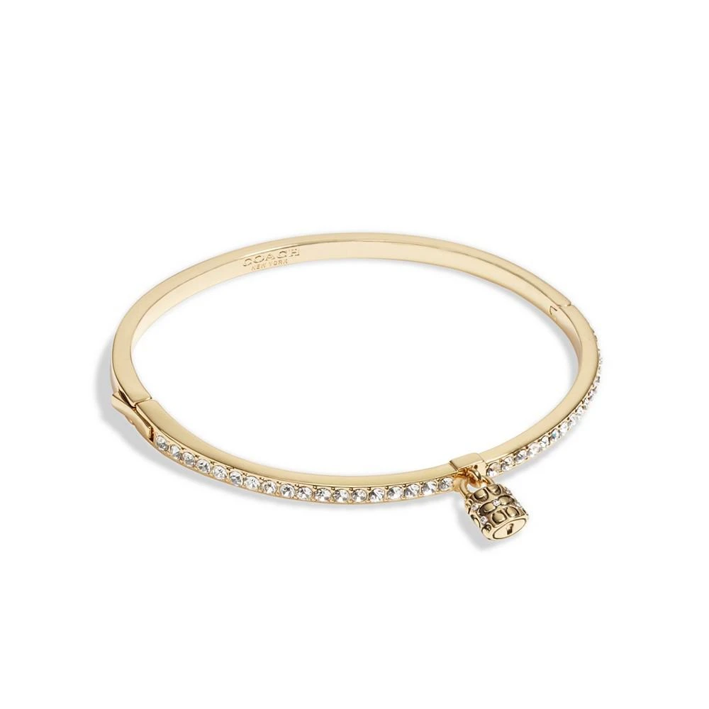 商品Coach|Faux Stone Iconic Padlock Tennis Sculpted C Motif Bangle Bracelet,价格¥919,第1张图片