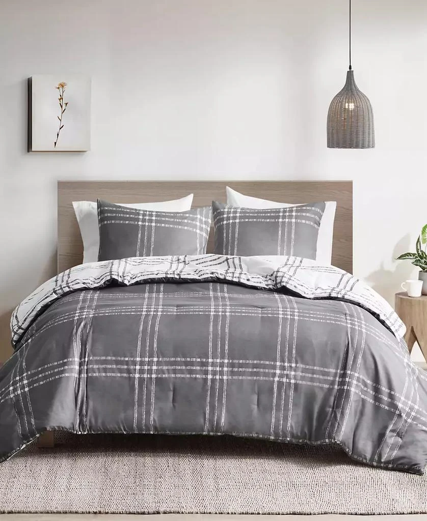 商品Intelligent Design|Pike Plaid 3-Pc. Comforter Set,价格¥563,第4张图片详细描述