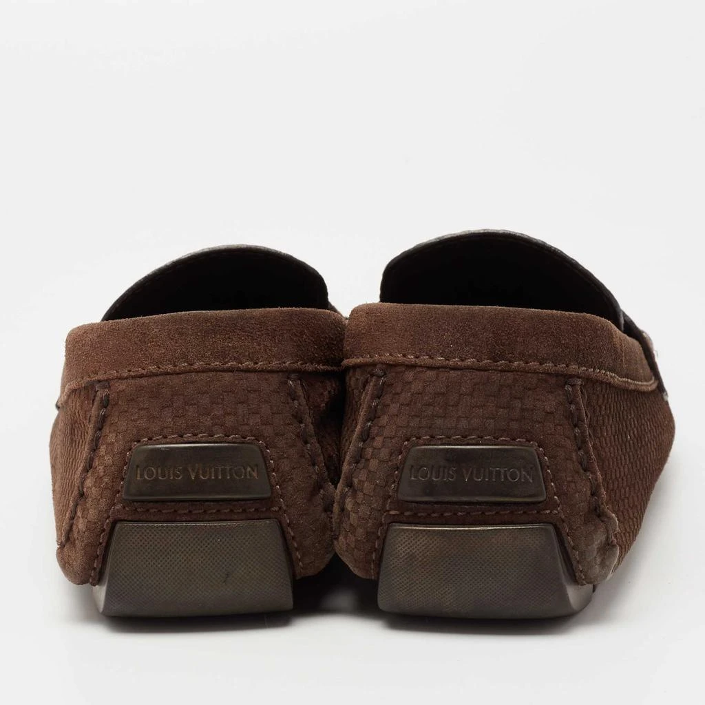 商品[二手商品] Louis Vuitton|Louis Vuitton Brown Suede  Monte Carlo Slip on Loafers Size 44.5,价格¥2210,第5张图片详细��描述