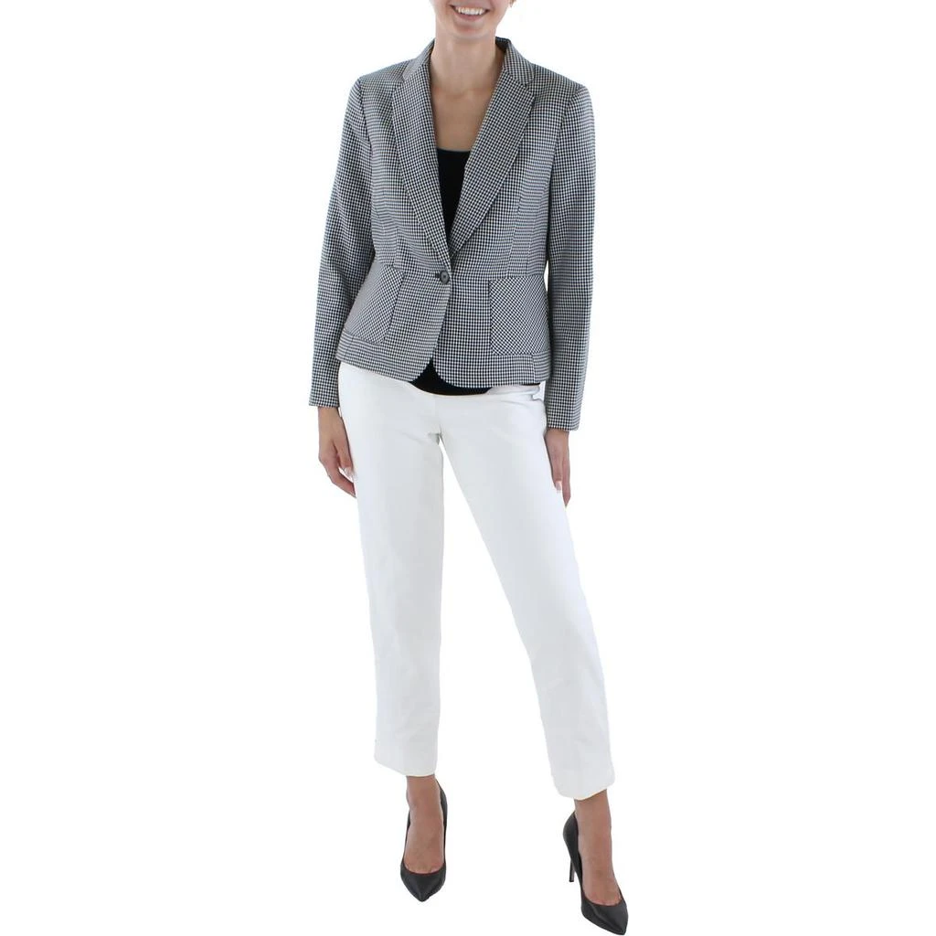 商品Le Suit|Le Suit Womens Petites Houndstooth Notch Collar One-Button Blazer,价格¥233,第1张图片