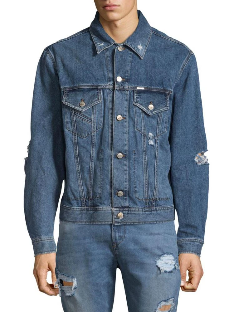 商品Diesel|Robyn Distressed Denim Jacket,价格¥513,第1张图片