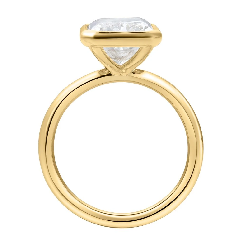 商品LuvMyJewelry|Nerina 14K Gold Radiant Bezel Lab Grown Diamond Solitaire Engagement Ring - 5 Cts,价格¥31782,第4张图片详细描述