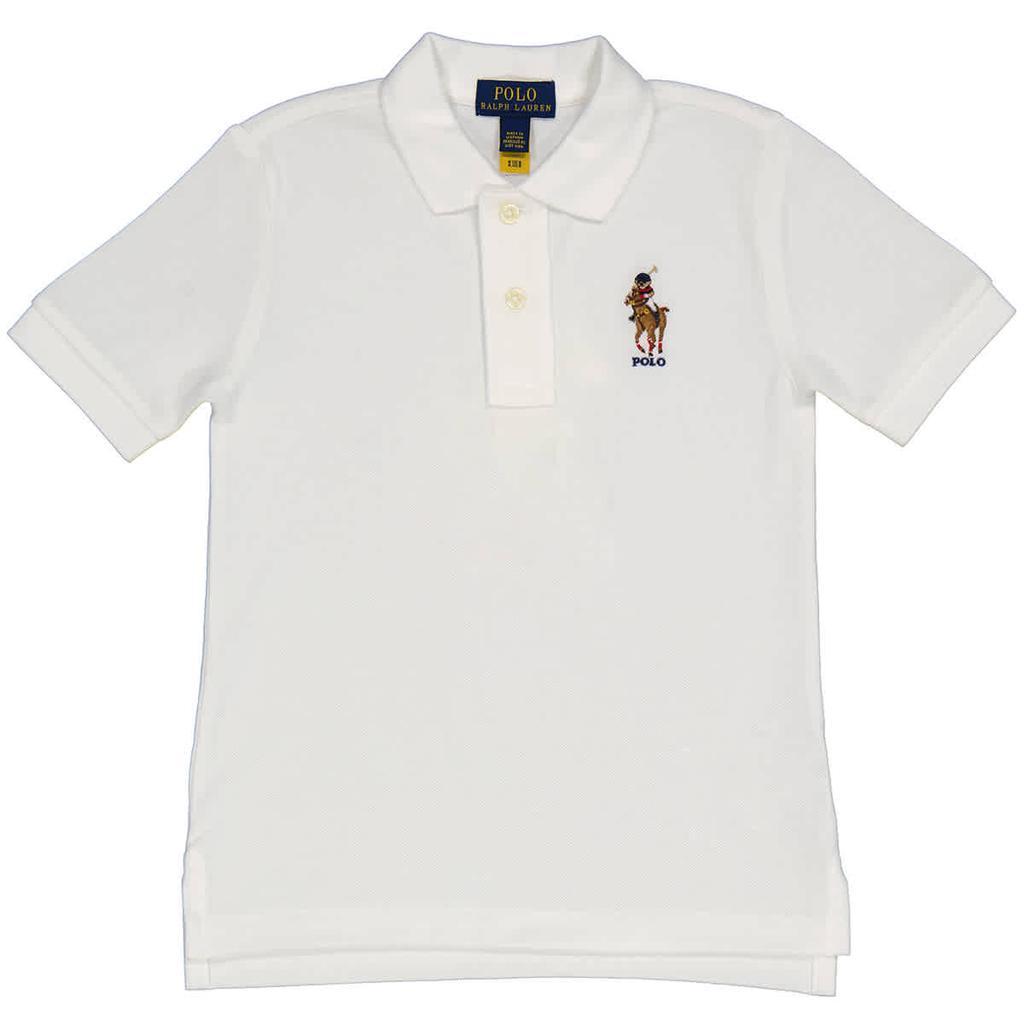 商品Ralph Lauren|Boys Polo Bear And Big Pony Cotton Polo Shirt,价格¥442,第1张图片
