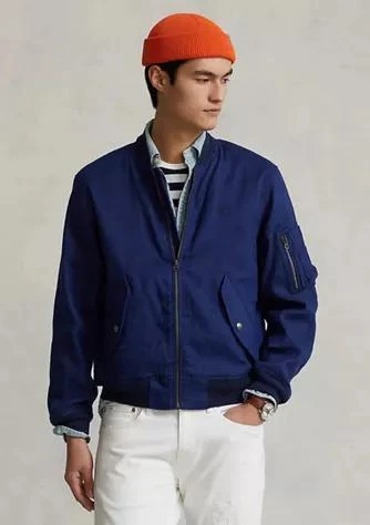 商品Ralph Lauren|Ralph Lauren Stretch Linen Cotton Bomber Jacket,价格¥747,第1张图片