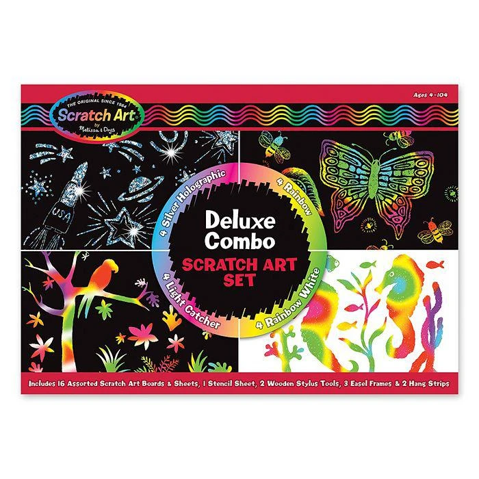 商品Melissa & Doug|Deluxe Combo Scratch Art Set - Ages 4-104,价格¥170,第1张图片详细描述