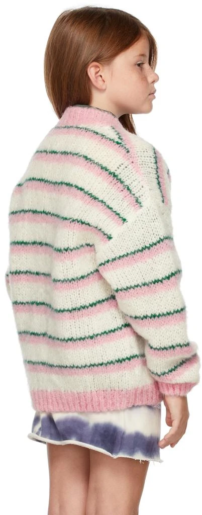 商品The Animals Observatory|Kids White & Pink Stripes Toucan Sweater,价格¥348,第4张图片详细描述