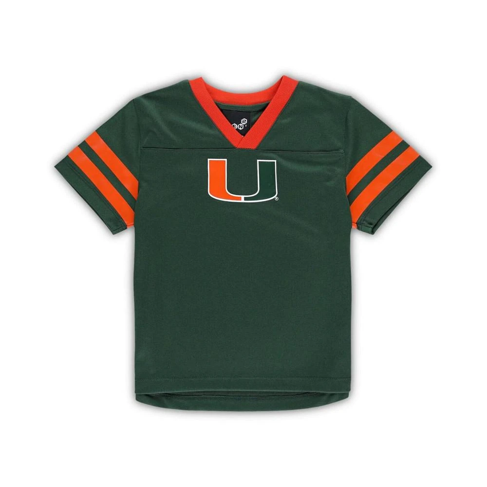商品Outerstuff|Toddler Boys Green, Orange Miami Hurricanes Red Zone Jersey and Pants Set,价格¥335,第2张图片详细描述