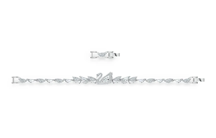 商品[国内直发] Swarovski|施华洛世奇 Dancing Swan 天鹅镀铑 镀铑 手链 女款 白色,价格¥5312,第9张图片详细描述